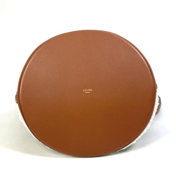 CELINE Bucket 16 (Saize) striped textile 2WAY Shoulder Hand Bag - Picture 9 of 16